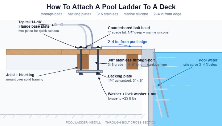 How To Attach A Pool Ladder To A Deck